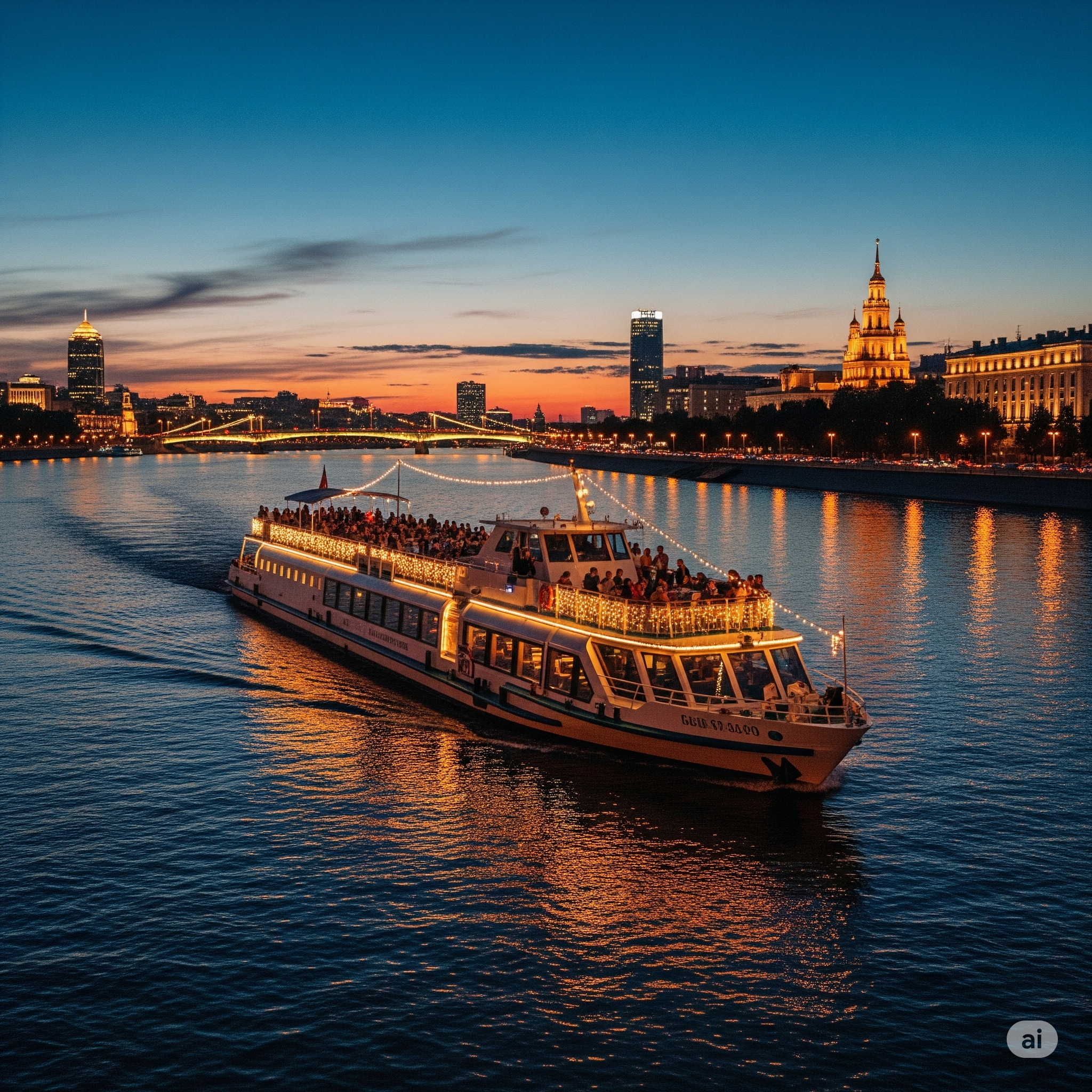 Dinner cruise at sunset